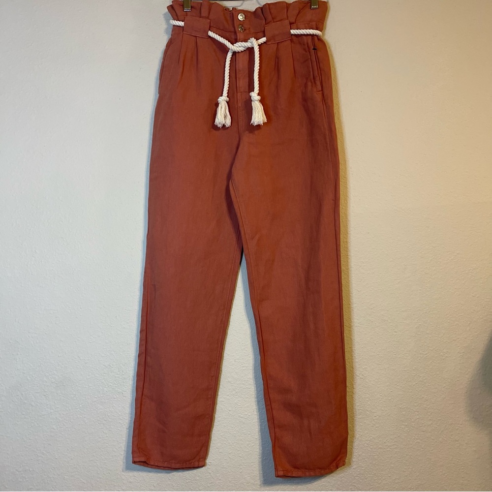 NWT VERONICA BEARD Karter Pleated Linen blend Pants - Picture 12 of 13